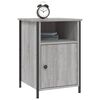 vidaXL Bedside Cabinet Grey Sonoma Engineered wood, Iron Standard