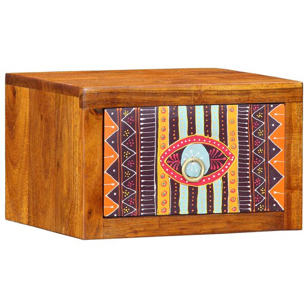 vidaXL Bedside Cabinet 2 pcs Brown 35 x 30 x 22 cm solid acacia wood