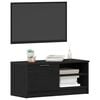 vidaXL TV Cabinet Black Oak 31.50 x 13.78 x 14.37 in Engineered Wood