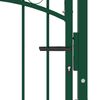 vidaXL Fence Gate with Spikes Steel 39.4x39.4" Green