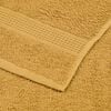 vidaXL Sauna Towel Set of 10 Gold 100% Cotton 31.5 x 78.7 in