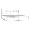 vidaXL Bed Frame White Powder-Coated Steel 72.0x84.0 in Bed Frame