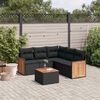 vidaXL Garden Sofa Set Black