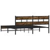 vidaXL Bed Frame Smoked Oak Steel Super King Bed Frame Rectangular