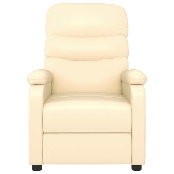 vidaXL Recliner Cream Faux Leather