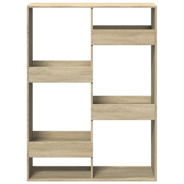 vidaXL Room Divider Sonoma Oak Engineered Wood 39.4x13.0x53.1 in