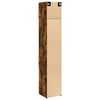 vidaXL Slim Storage Cabinet Smoked Oak Engineered Wood Tall and Slim
