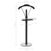 vidaXL Valet Stand Black and Gray MDF and Steel Lightweight Valet Stand