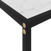 vidaXL Console Table White and Black Tempered Glass 31.5x13.8x29.5 in