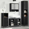 vidaXL Bathroom Furniture Set Black Oak 13.78 x 14.76 x 74.21 in