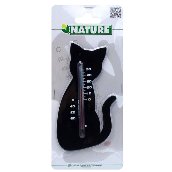 Nature Wall Thermometer Black ABS plastic Medium Decorative Inlays