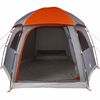 vidaXL Family Tent Igloo 6-Person Grey and Orange Waterproof