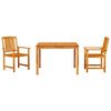 vidaXL Garden Dining Set 3 pcs Brown Solid Acacia Wood