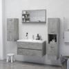 vidaXL Mirror Concrete Grey Engineered Wood, Acrylic Bathroom Mirror