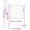 vidaXL Garden Gate Steel 39.4"x78.7" White