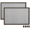 vidaXL Insect Screen Brown frame, Black mesh