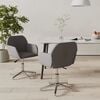 vidaXL Swivel Dining Chairs 2 pcs Light Gray Fabric
