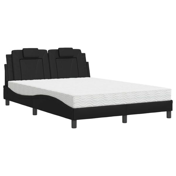 vidaXL Bed Black and White
