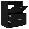 vidaXL Bathroom Cabinet with Drawer Black Oak 15.75 x 14.57 x 23.23 in