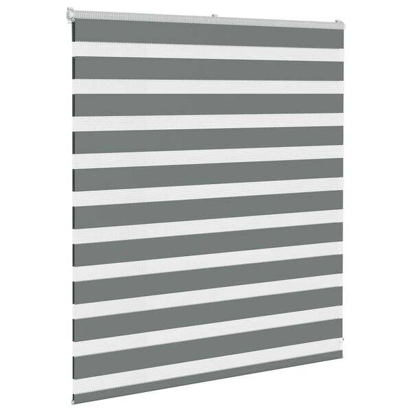 vidaXL Zebra Blind Dark grey 100% Polyester, Aluminum top rail