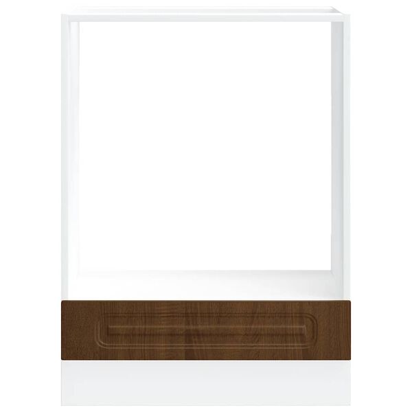 vidaXL Oven Cabinet Brown Oak Engineered Wood Compact Adjustable Feet