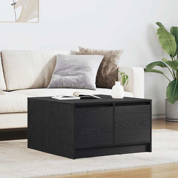 vidaXL Coffee Table Black Oak Engineered wood Medium Coffee Table