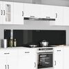 vidaXL Kitchen Backsplash 2 pcs Black 43.31 x 19.69 in Tempered Glass