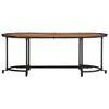 vidaXL Coffee Table Brown and black Solid acacia wood and iron Medium