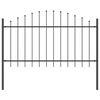 vidaXL Garden Fence 7 pcs Grey 170 x 140 cm Powder-Coated Steel