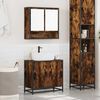 vidaXL Bathroom Furniture Set Smoked Oak Engineered Wood, Metal Medium