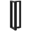 vidaXL Console Table Leg Black Powder-Coated Steel Adjustable Levelers