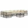 vidaXL Garden Lounge Set Anthracite Poly rattan Large Modular