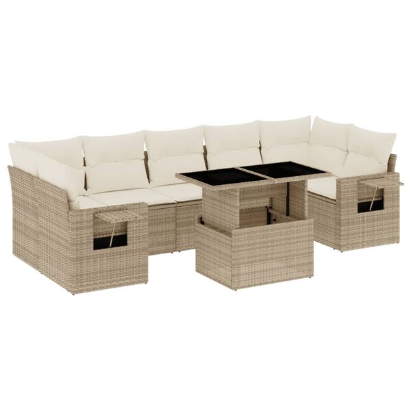 vidaXL Garden Sofa Set Beige