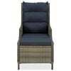 vidaXL Garden Chair Brown with black cushions