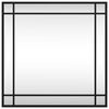 vidaXL Wall Mirror Black Glass 19.7x19.7 in Minimalistic Wall Mirror
