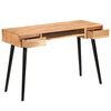 vidaXL Writing Table Natural wood with black legs Solid acacia wood Medium