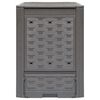 vidaXL Garden Composter Brown Plastic with rattan look