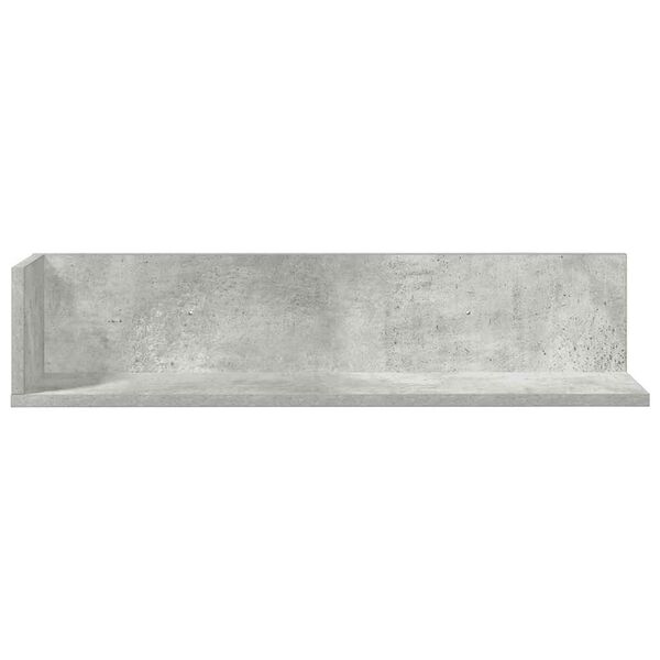 vidaXL Wall Shelf Concrete gray Engineered wood Medium Reversible