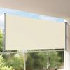 vidaXL Side Awning Cream screen with grey stand