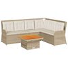 vidaXL Patio Lounge Set Set of 6 Beige and Brown