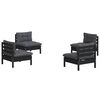 vidaXL Garden Lounge Set Black, Anthracite