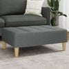 vidaXL Footstool Dark Grey Polyester, Plywood, Foam, Plastic Medium
