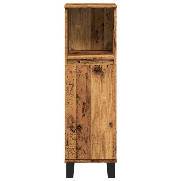 vidaXL Bathroom Cabinet Old wood Engineered wood, iron Tall