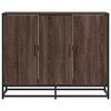 vidaXL Sideboard Brown Oak Engineered Wood and Metal Medium Sideboard