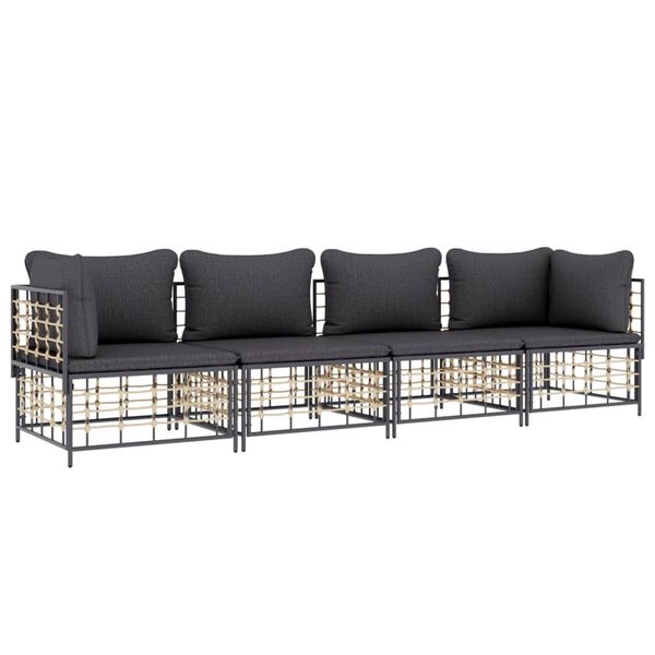 vidaXL Garden Lounge Set Dark Gray
