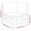 vidaXL Garden Lounge Set Dark grey Bamboo Medium Modular