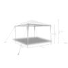 vidaXL Gazebo White Polyethylene, Steel 10 x 10 ft Lightweight Gazebo