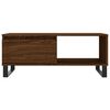 vidaXL Coffee Table Brown Oak Engineered Wood, Metal 35.4 x 19.7 x 14.4 in