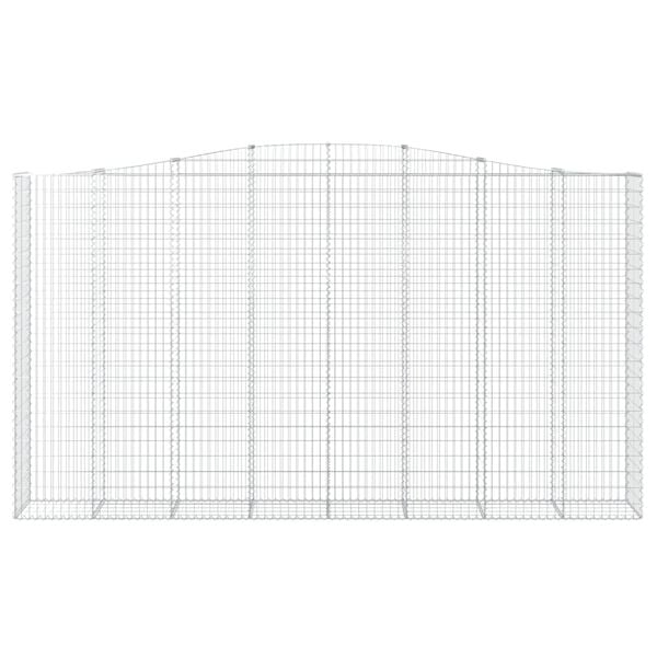 vidaXL Gabion Basket Set of 2 Silver Galvanized iron Large Durable