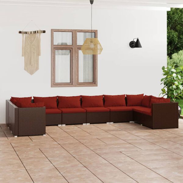 vidaXL Garden Lounge Set Brown